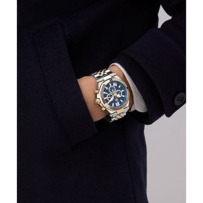 Gc Atlas Chrono Metal Men Watch Silver & Rose Gold Stainless Steel Bracelet Z66002G7
