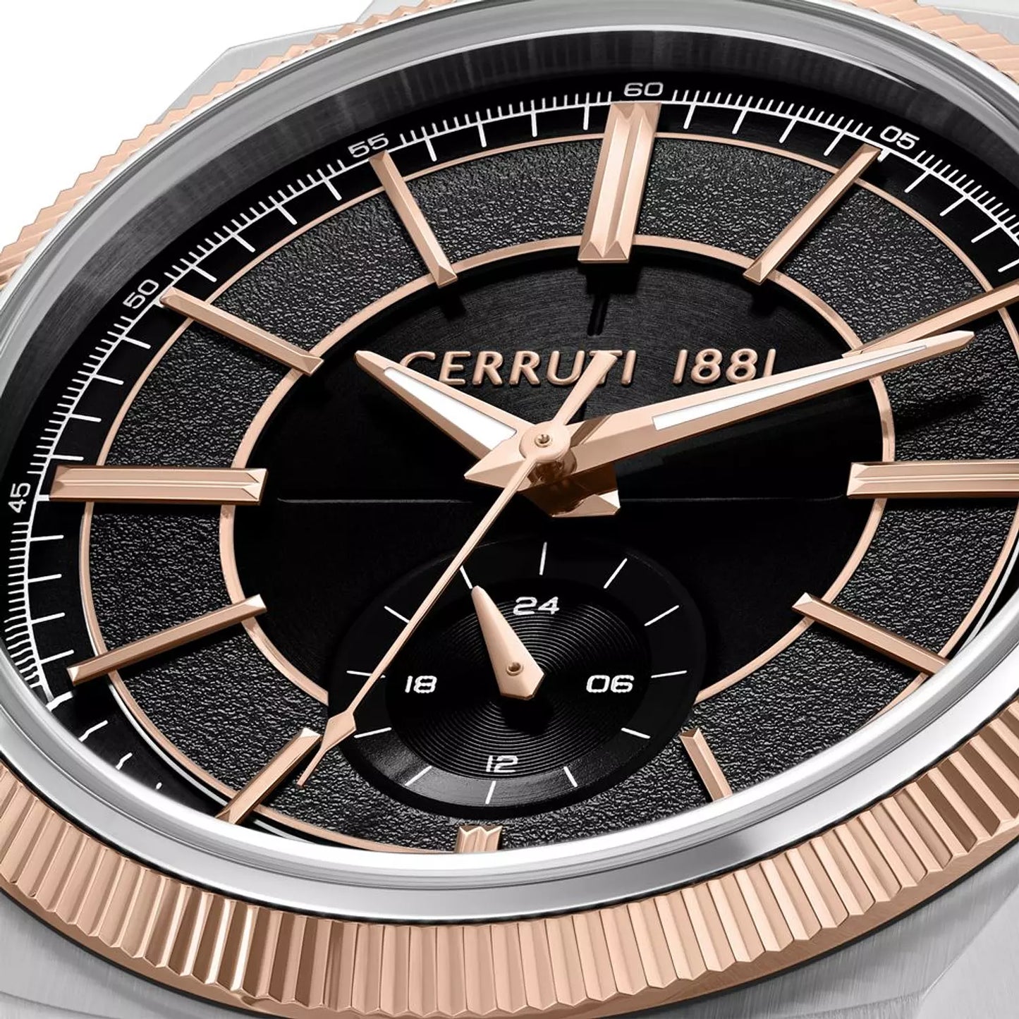 Cerruti 1881 Black Dual-Time Two-Tone Watch CIWGK0084403
