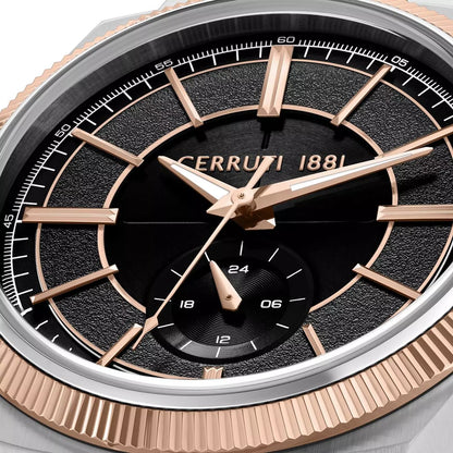 Cerruti 1881 Black Dual-Time Two-Tone Watch CIWGK0084403