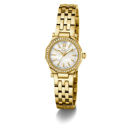 Gc Gleam Mini Small Size Metal Women Watch Yellow Gold Stainless Steel Bracelet Z54005L9