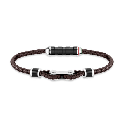 Ducati DTAGB2137210 Magnete Pelle Brown Leather Bracelet