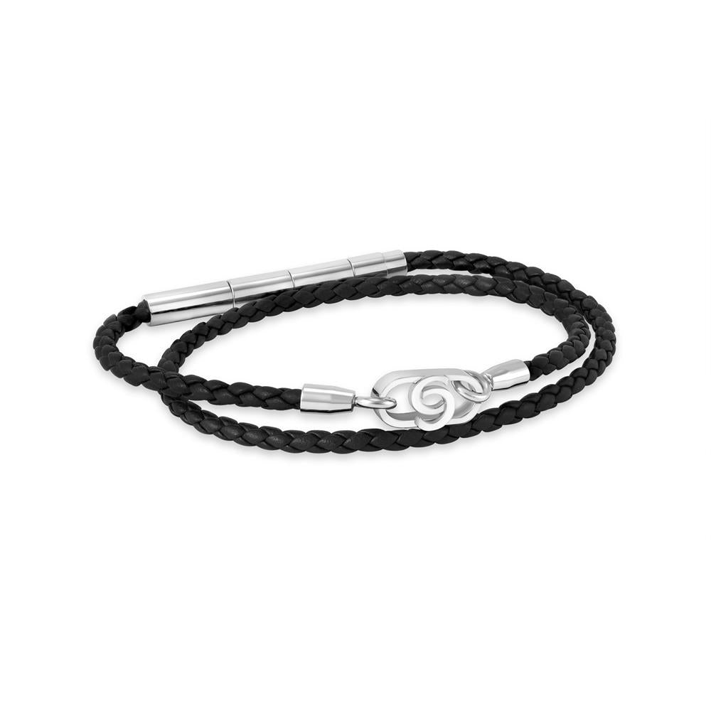 Cerruti 1881 Black Double Wrap Bracelet CIAGB0015401
