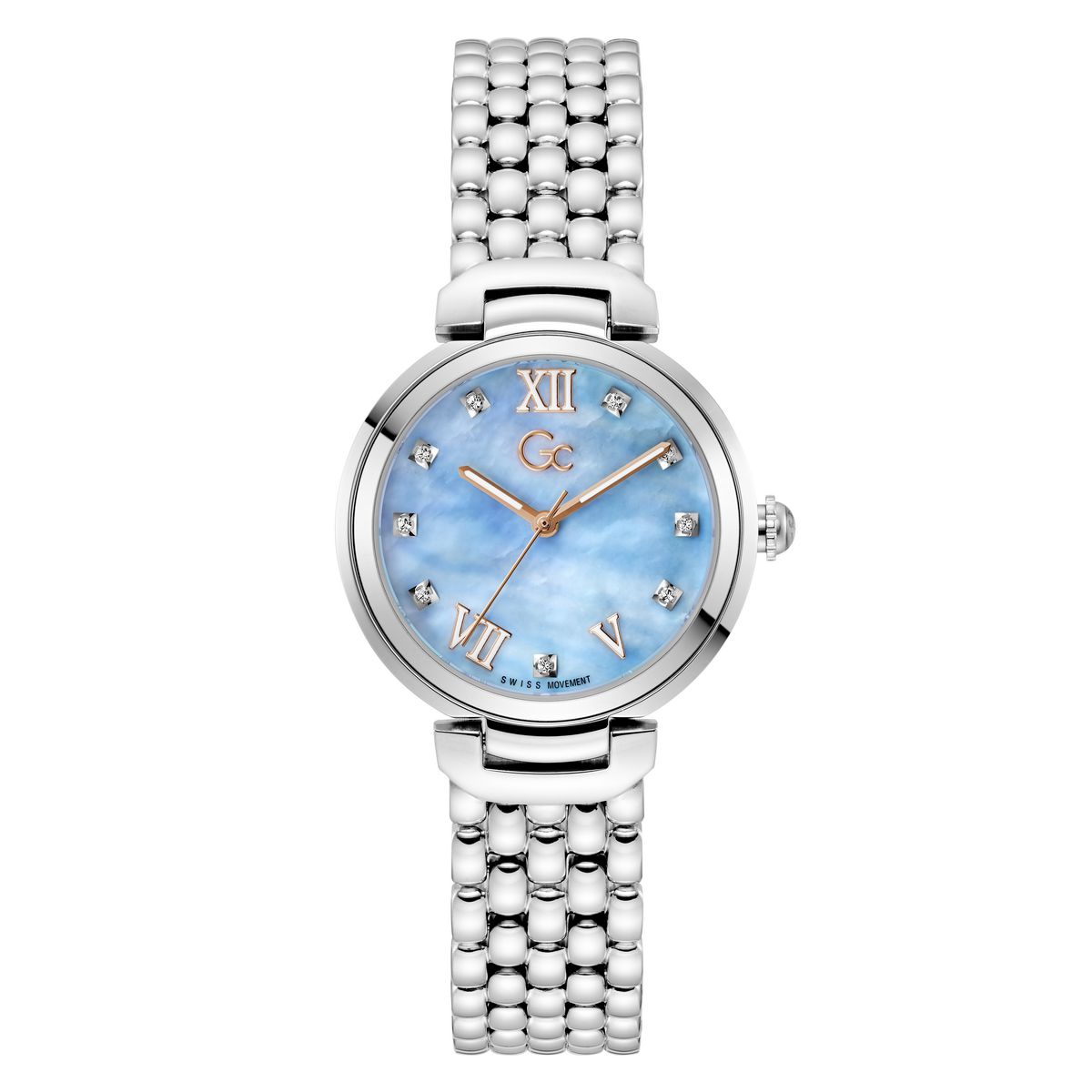 Gc Allure Mid Size Metal Women Watch Silver Stainless Steel Bracelet Z64003L3