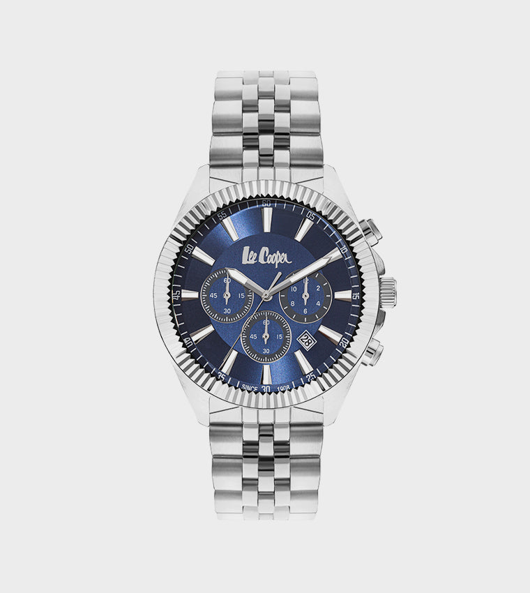 LEE COOPER Men's Silver Stainless Steel Multi Function Watch - LC07838.390