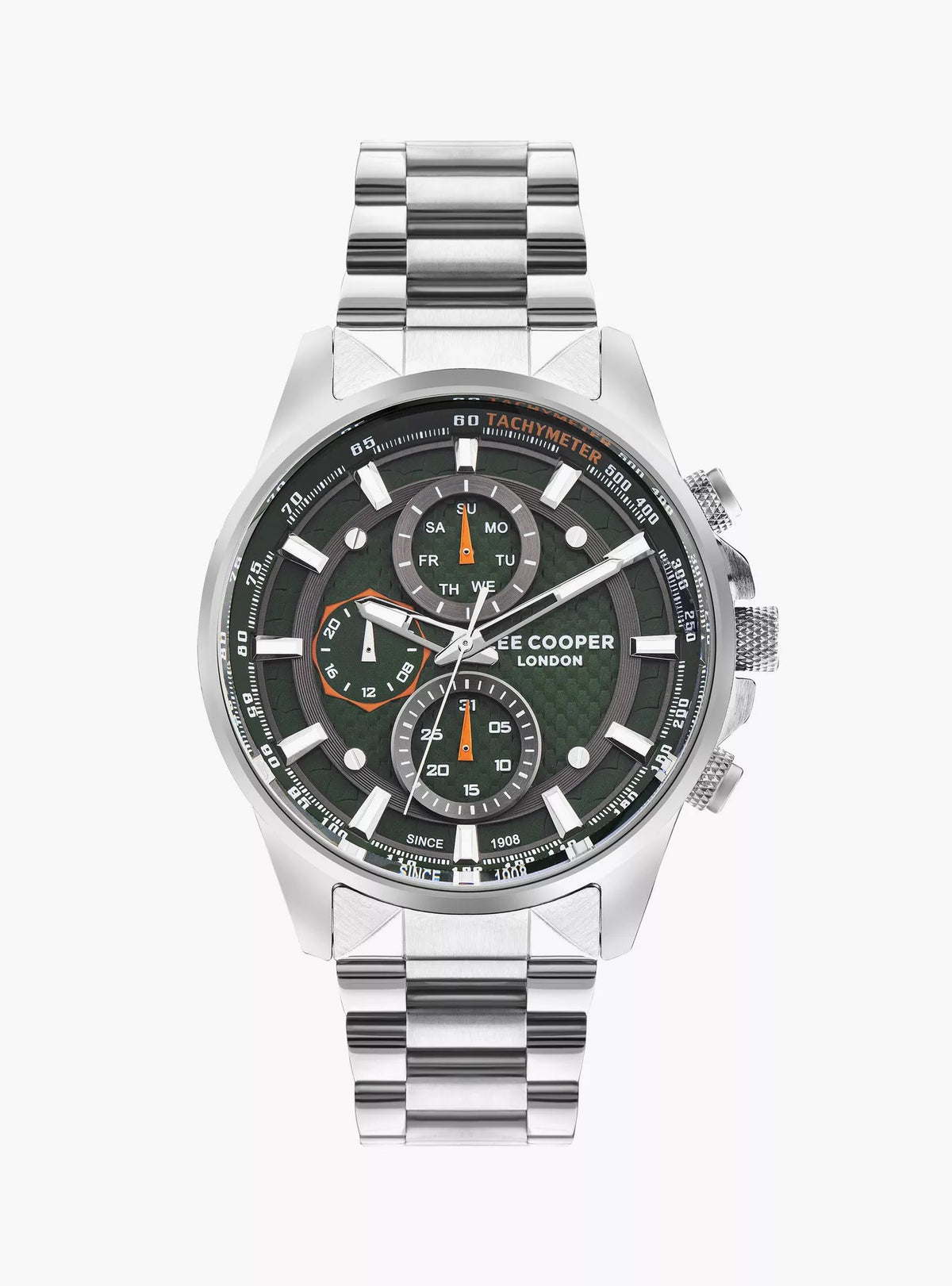 LEE COOPER Men's Silver Stainless Steel Multi Function Watch - LC07852.370