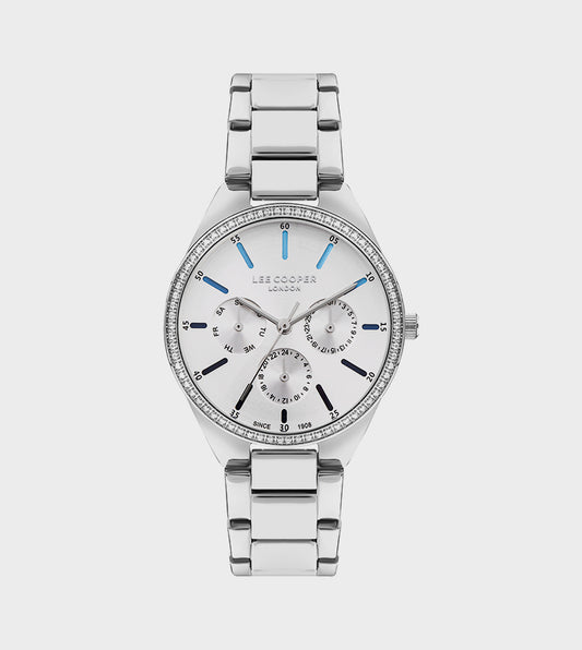 LEE COOPER Women's Silver Stainless Steel Multi Function Watch - LC07863.390