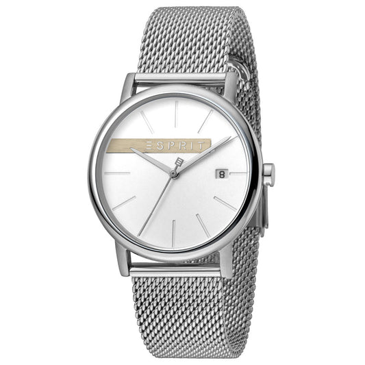 Esprit Men's White Dial Steel Mesh ES1G047M0045