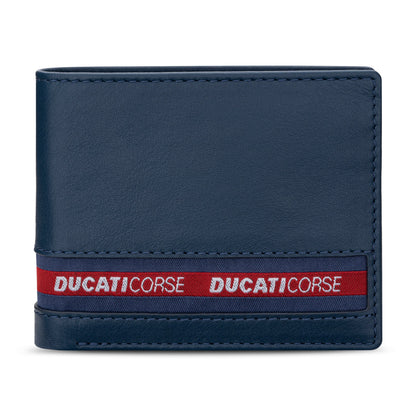 Ducati - DTLGW2201102 - BLUE GENUINE LEATHER WALLET