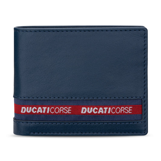 Ducati - DTLGW2201102 - BLUE GENUINE LEATHER WALLET