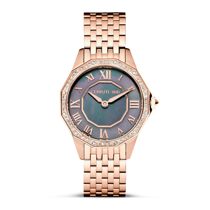 Cerruti 1881 Women's Rose Gold Analog Stainless Steel Strap Watch | CIWLG0008201