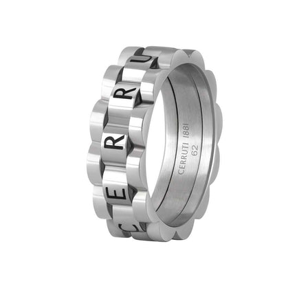 Cerruti 1881 Fluted Steel Ring (Plain) CIAGF0015704