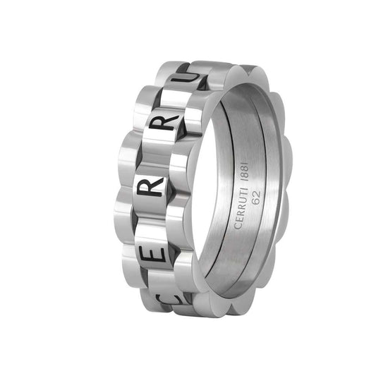 Cerruti 1881 Fluted Steel Ring (Plain) CIAGF0015704