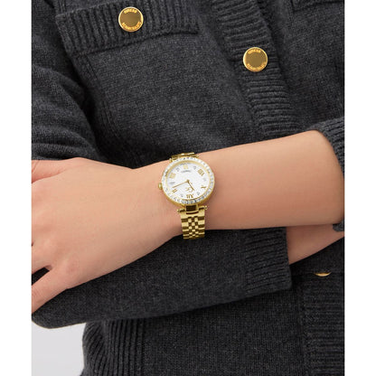 Gc Flair Crystal Mid Size Metal Women Watch Yellow Gold Stainless Steel Bracelet Z01022L6