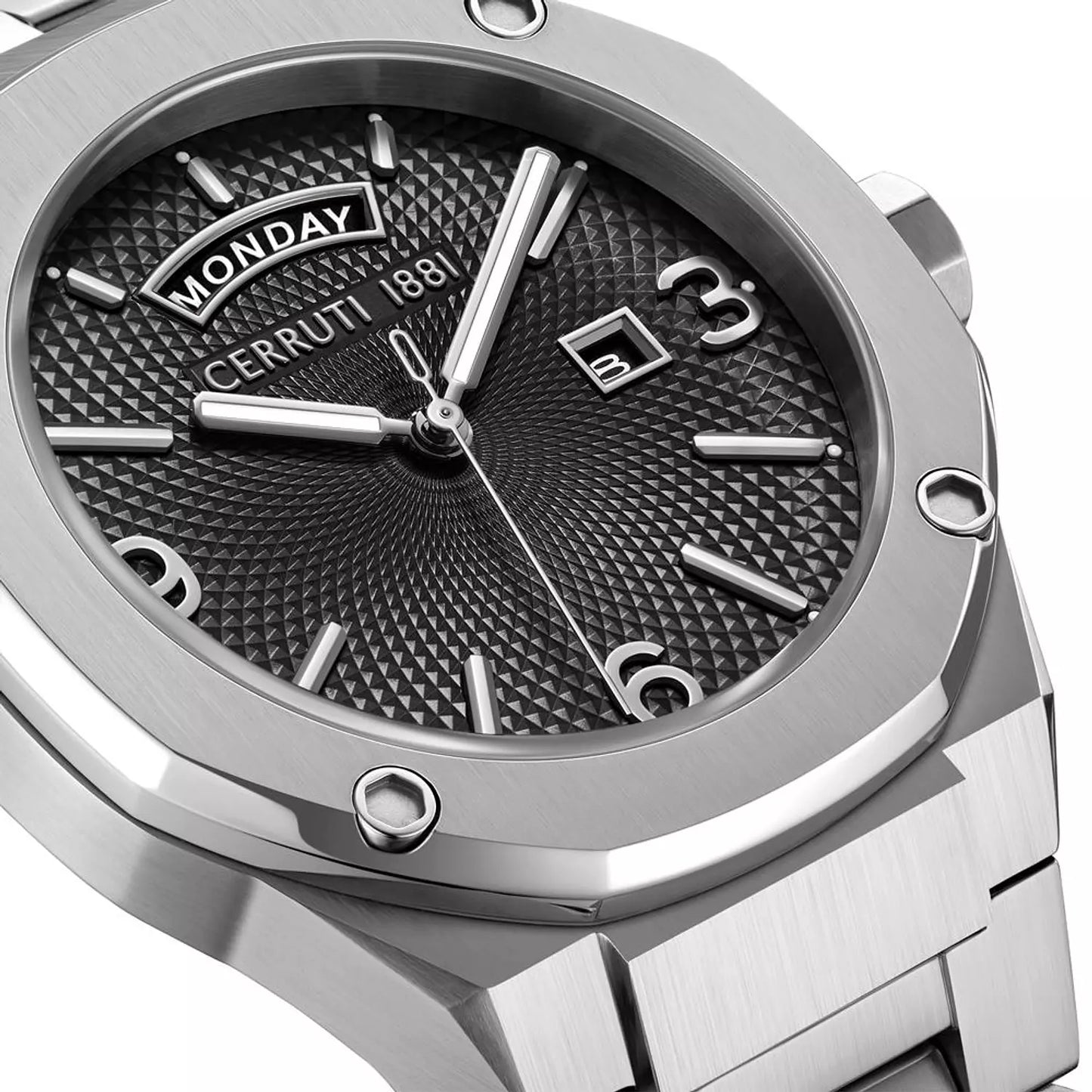 Cerruti 1881 Black Day-Date Steel Watch CIWGH0084701