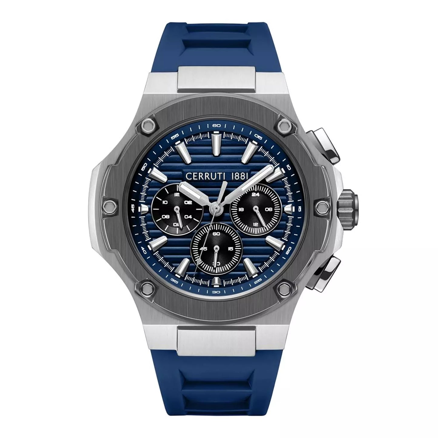 Cerruti 1881 Blue Striped Dial Chrono CIWGQ0085702