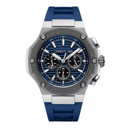 Cerruti 1881 Blue Striped Dial Chrono CIWGQ0085702