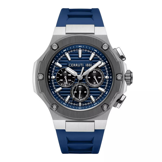 Cerruti 1881 Blue Striped Dial Chrono CIWGQ0085702