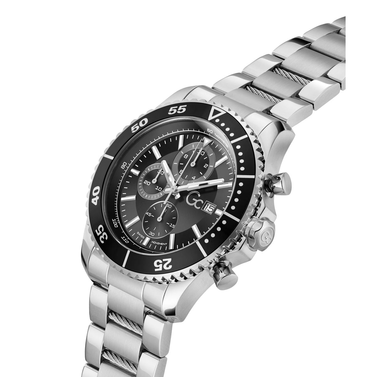 Gc SpeedRacer Chrono Metal Men Watch Silver Stainless Steel Bracelet Z51009G2