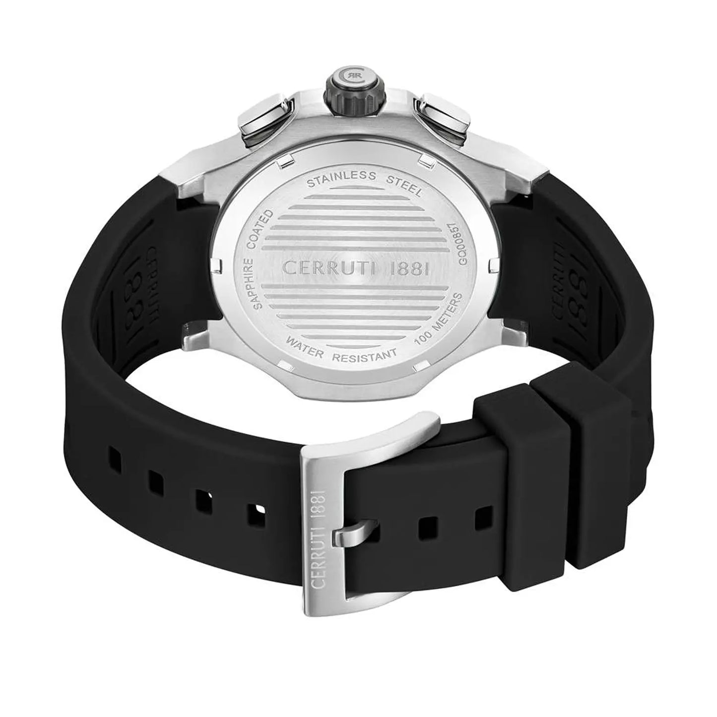 Cerruti 1881 Black Striped Dial Chrono CIWGQ0085701