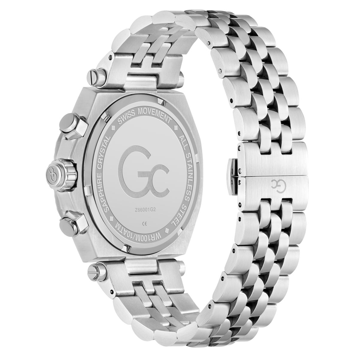 Gc Atlas Chrono Metal Men Watch Silver Stainless Steel Bracelet Z66001G2