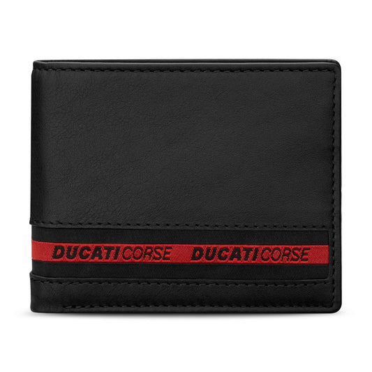 Ducati - DTLGW2201101 - BLACK GENUINE LEATHER WALLET