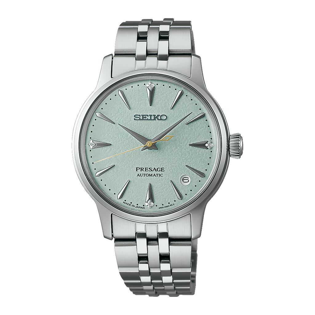SEIKO Ladies' Hand Watch PRESAGE Stainless Band Green Dial SRPL63J1