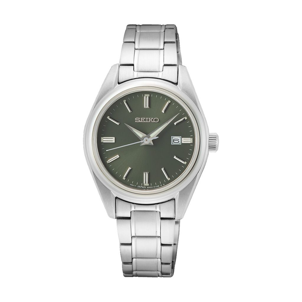 SEIKO Ladies' Hand Watch QUARTZ Stainless Band Oily Dial SUR533P1