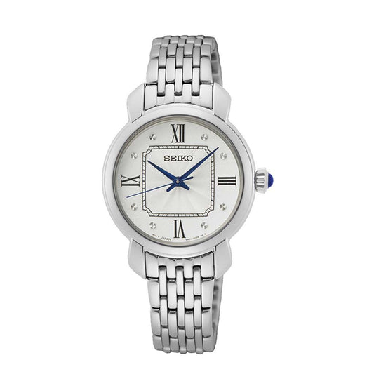 SEIKO Ladies' Hand Watch QUARTZ Stainless Band Silver Dial SUR497P1