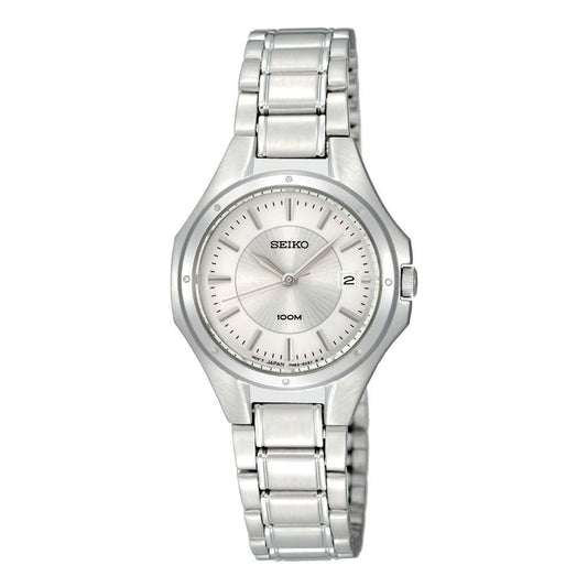 SEIKO Ladies' Hand Watch QUARTZ Stainless Band Silver Dial SXDE11P1