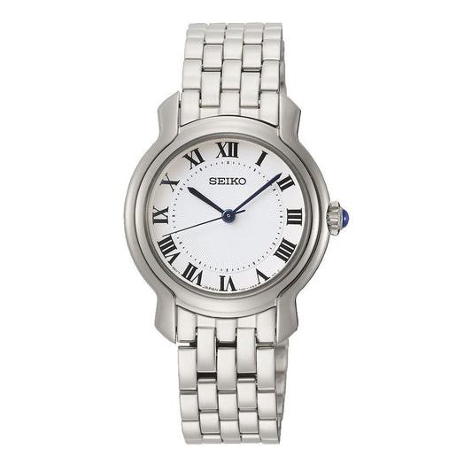 SEIKO Ladies' Hand Watch QUARTZ Stainless Band White Dial SRZ519P1