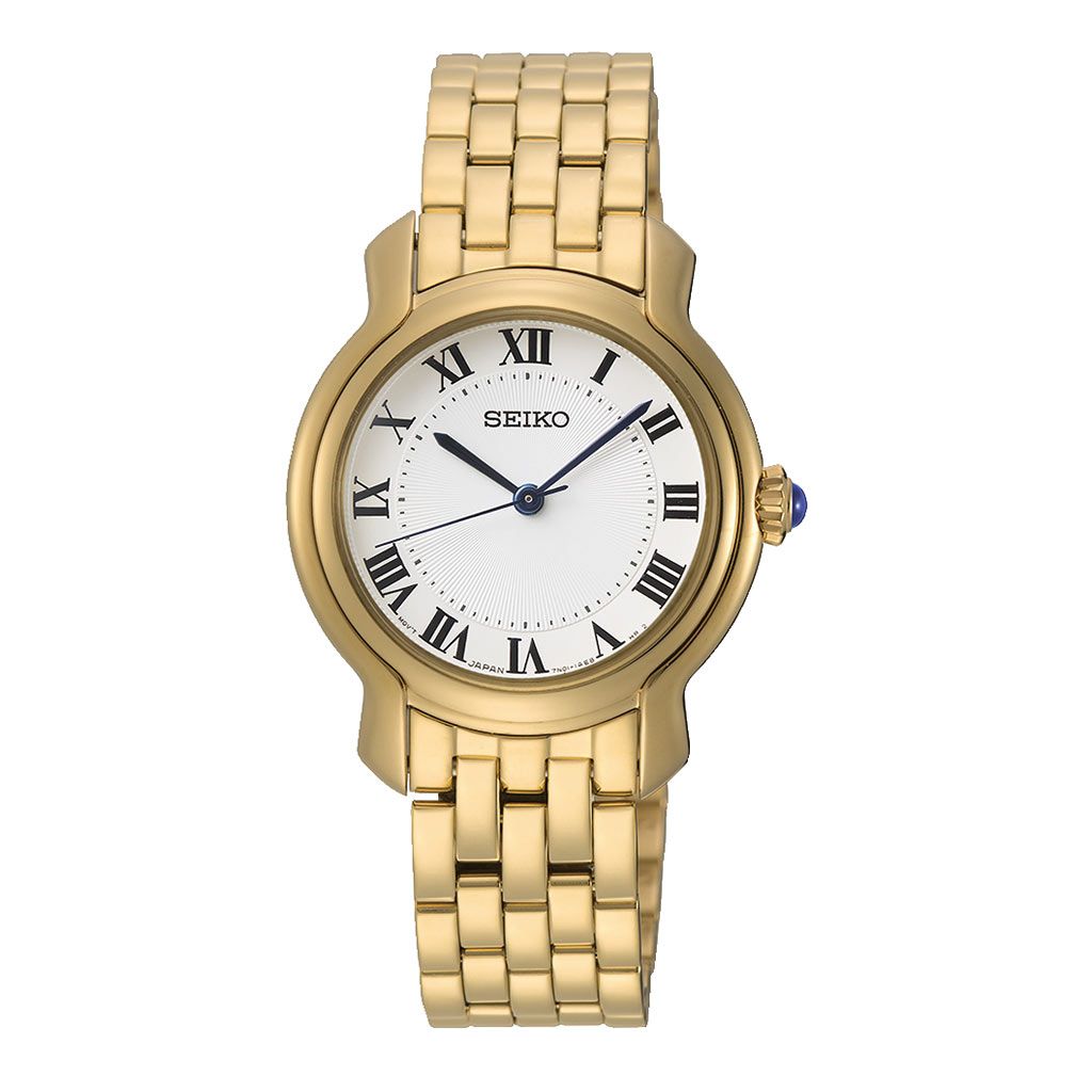 SEIKO Ladies' Hand Watch QUARTZ Stainless Band White Dial SRZ520P1