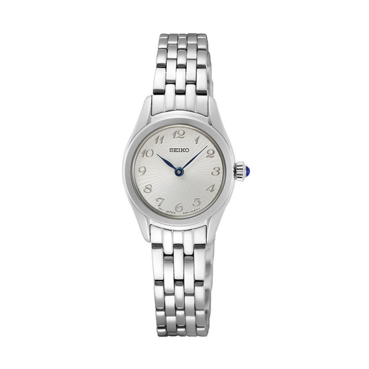 SEIKO Ladies' Hand Watch QUARTZ Stainless Band, White Dial SWR057P1