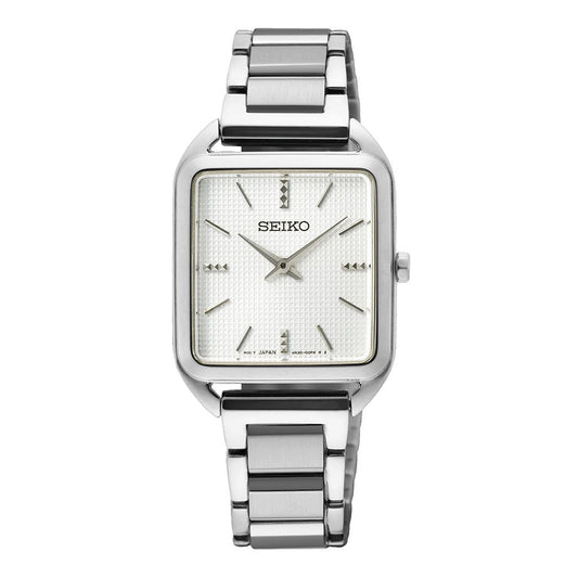 SEIKO Ladies' Hand Watch QUARTZ Stainless Band White Dial SWR073P1