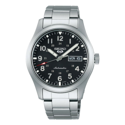 SEIKO Men's Hand Watch 5 SPORTS Stainless Band Black Dial SRPG27K1