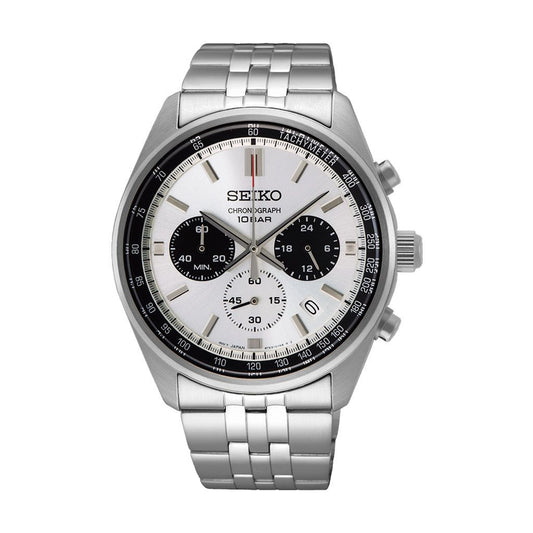 SEIKO Men's Hand Watch CHRONOGRAPH Stainless Band Silver Dial SSB425P1