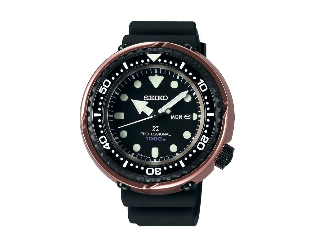 SEIKO Men's Watch PROSPEX Black Silicone Strap, Black Dial S23627J1