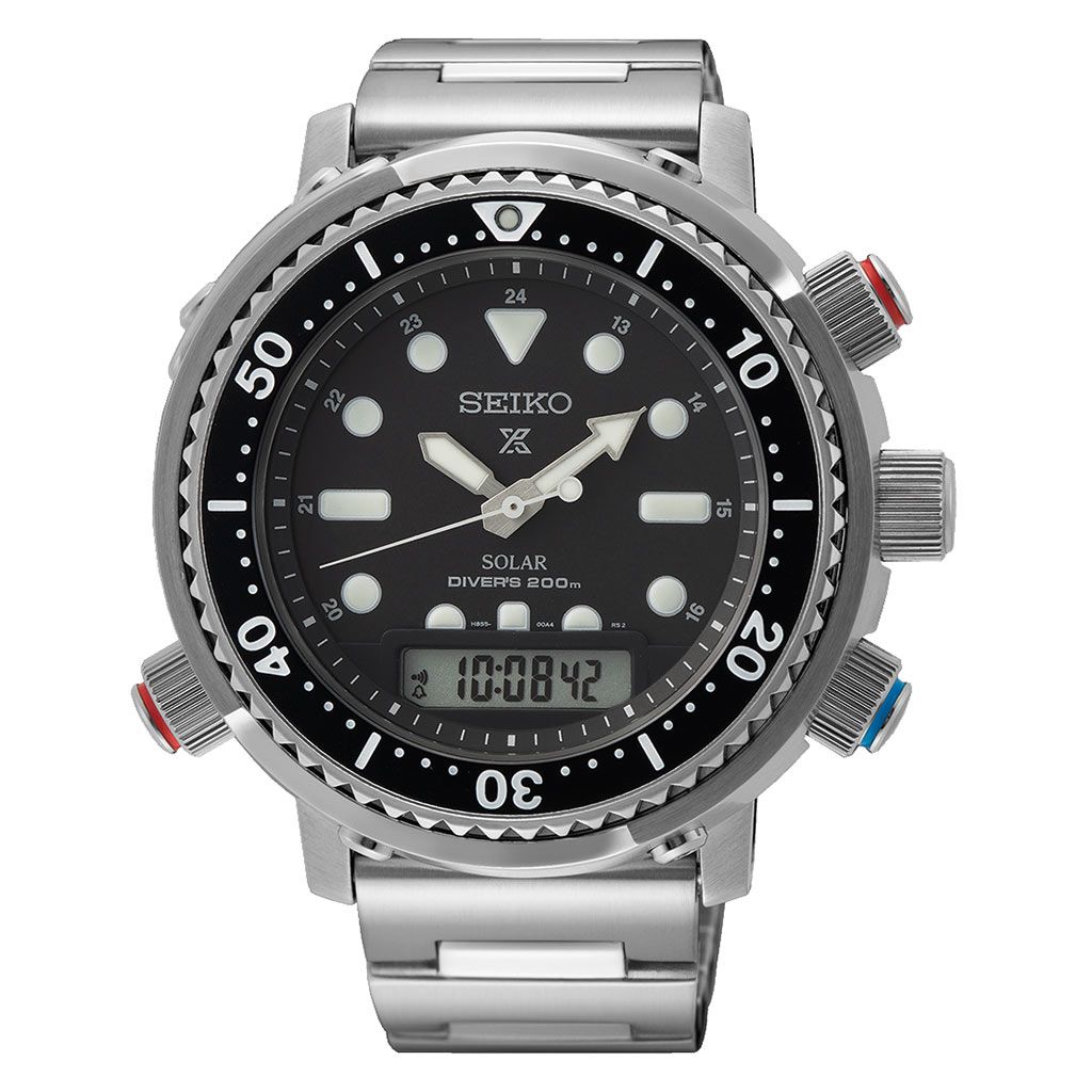 SEIKO Men's Hand Watch PROSPEX Stainless Band Black Dial SNJ033P1