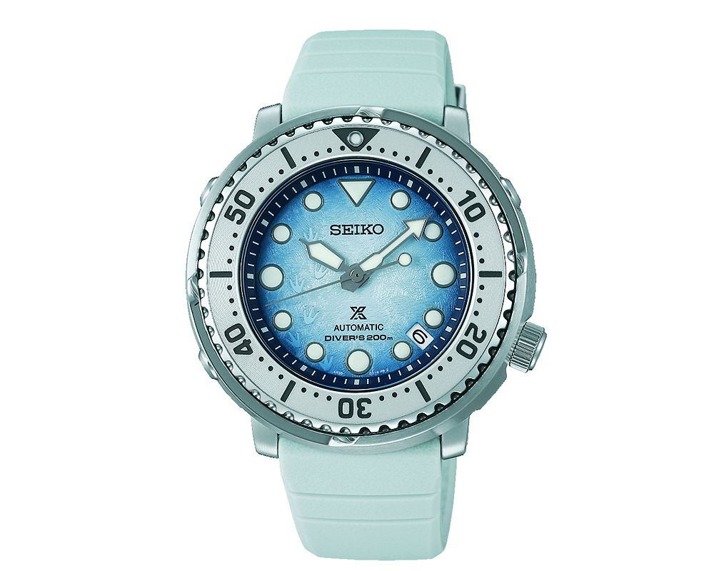 SEIKO Men's Hand Watch PROSPEX White Resin Strap, Blue Dial SRPG59J1