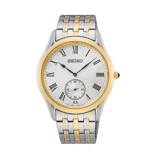 SEIKO Men's Hand Watch QUARTZ Stainless Band, Silver Dial SRK048P1