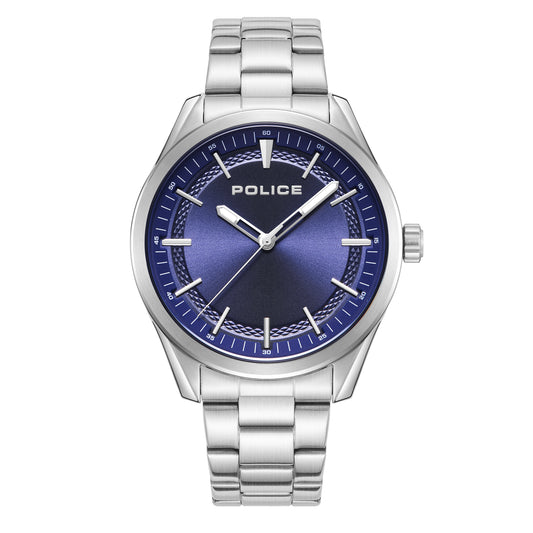 Police Grille Silver Stainless Steel Watch For Men 48.5MM - 5 ATM - PEWJG0018203