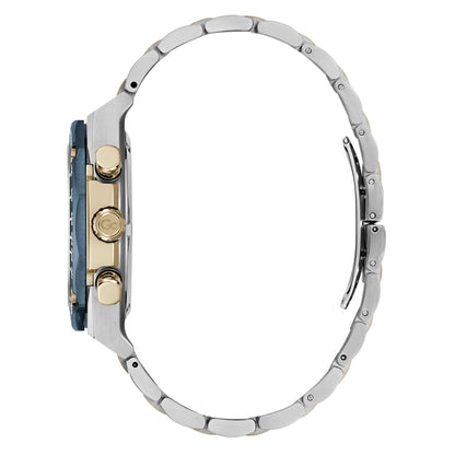 Gc Idol Sport Chrono Metal Men Watch Silver & Yellow Gold Stainless Steel Bracelet Z68001G7