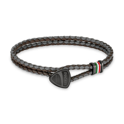 Ducati DTAGB2137506 Scudetto Brown-Grey Bracelet