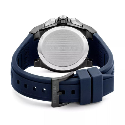 CERRUTI 1881 Watch For Men Razzuolo Blue Rubber Strap Multifunction