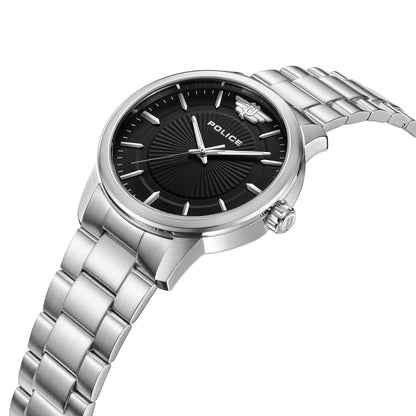POLICE Men Analog Quartz Casual Watch Classic Dress Black Dial Waterproof Round