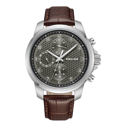 Police Mensor Gents Chronograph Watch With Leather Strap 44mm PEWJF0021501