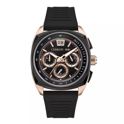 Cerruti 1881 Rose Gold Black Chronograph CIWGO0085102
