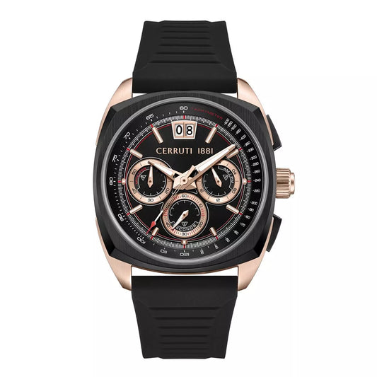 Cerruti 1881 Rose Gold Black Chronograph CIWGO0085102