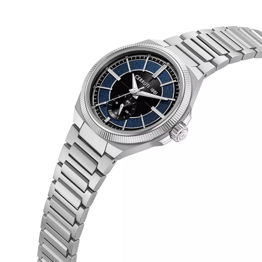 Cerruti 1881 Blue Dual-Time Steel Watch CIWGK0084401