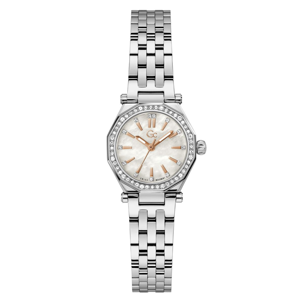 Gc Gleam Mini Small Size Metal Women Watch Silver Stainless Steel Bracelet Z54006L9