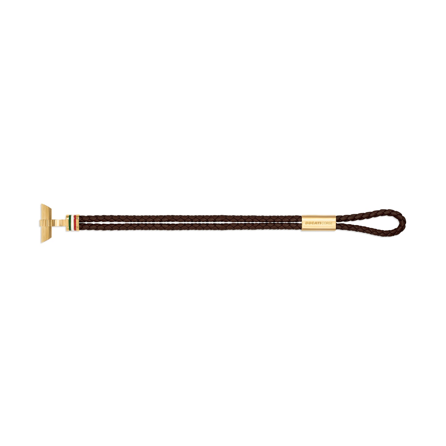 Ducati DTAGB2136803 Scudetto Brown & Gold Bracelet